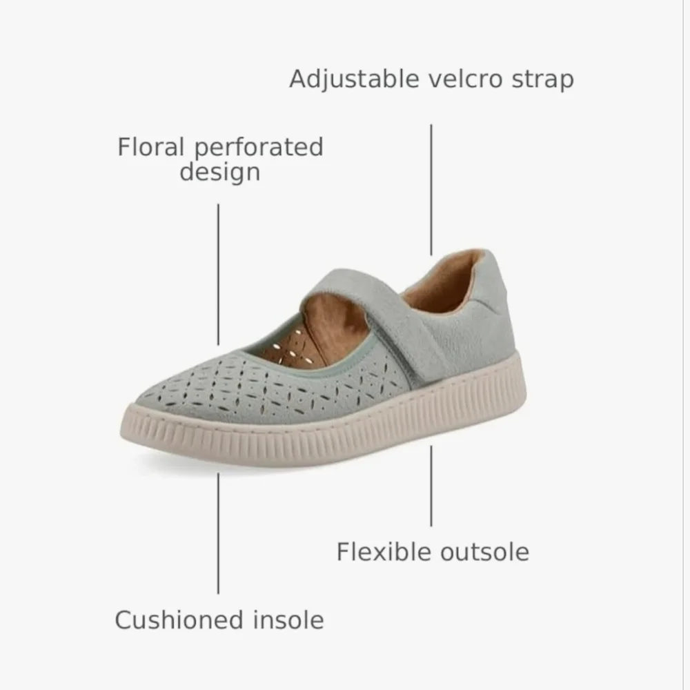 White Mountain | Womens Doubles Mary Jane Hybrid Sneakers In Lt Sage Size 8